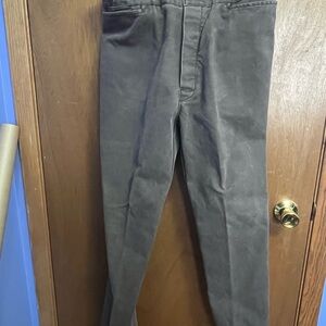 Vintage Rare Canvas Button-fly trousers w/ suspenders